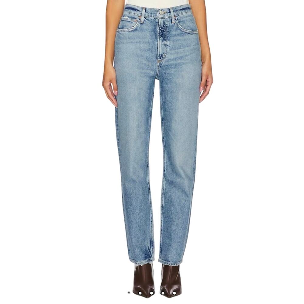 AGOLDE Size 28 High Rise Stovepipe Jeans Distressed
